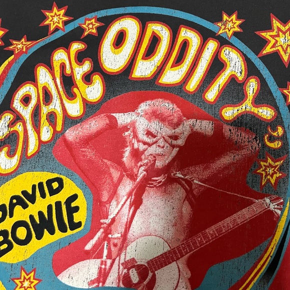 NWT Chaser David Bowie Space Oddity Graphic T-Shirt in Vintage Black Size XSmall - Picture 6 of 11